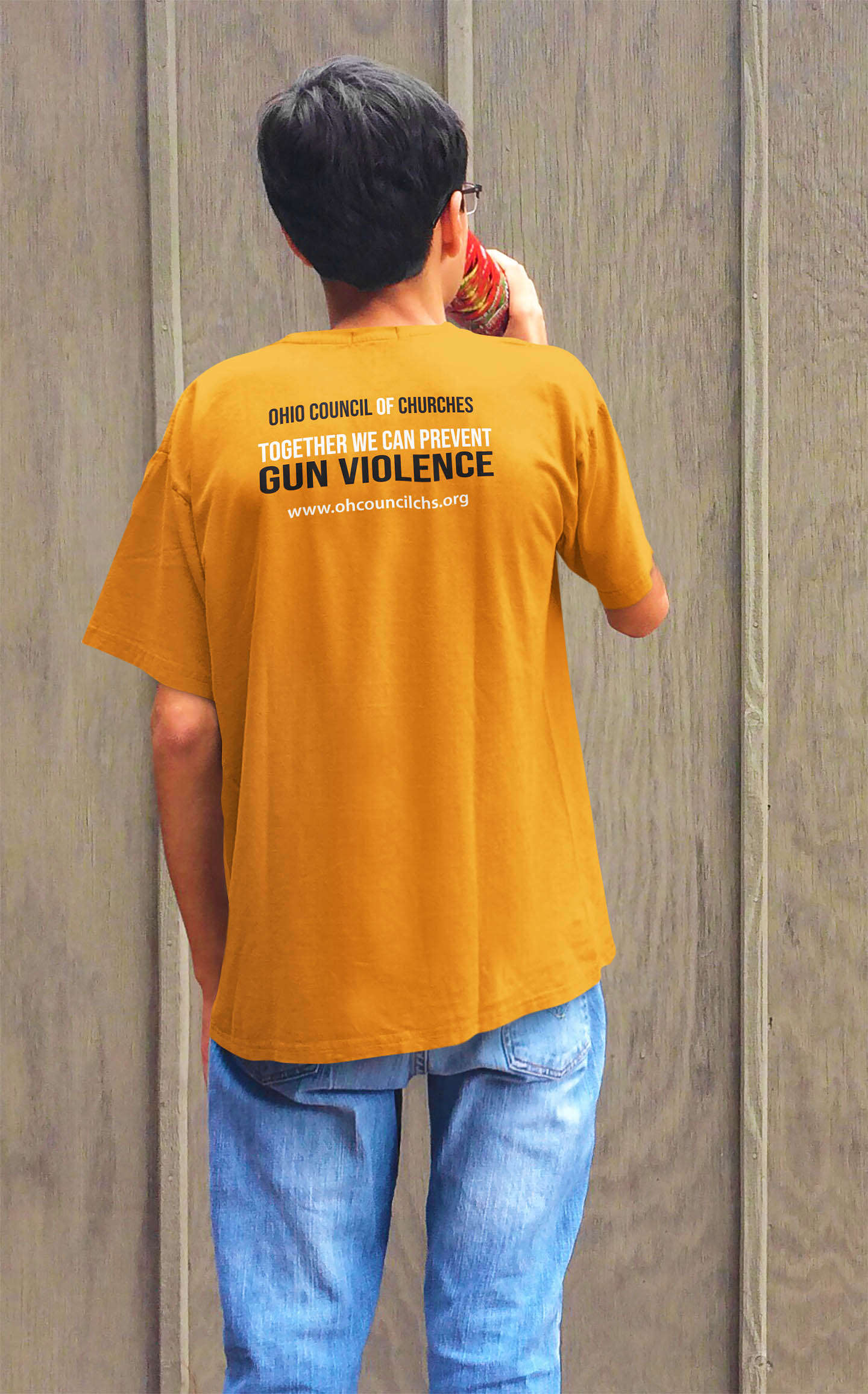 OCC Together We Can Prevent Gun Violence T-shirt: Front and Back
